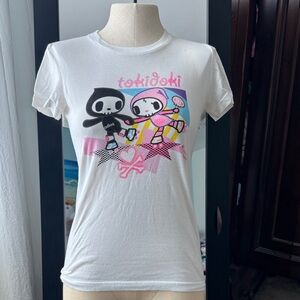 Tokidoki Small White and Pink Graphic Tee